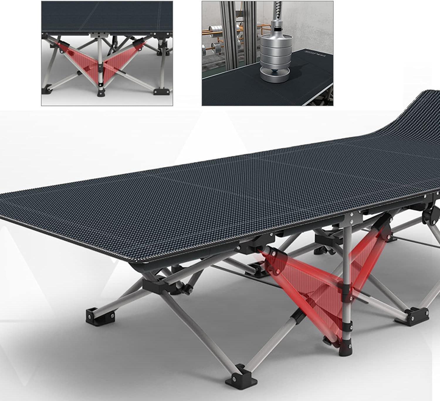 Folding Camping Cots with Carry Bag Adults Heavy Duty Portable Bed Adjustable Extra Wide Sturdy for Outdoor Travel Camp Beach Vacation