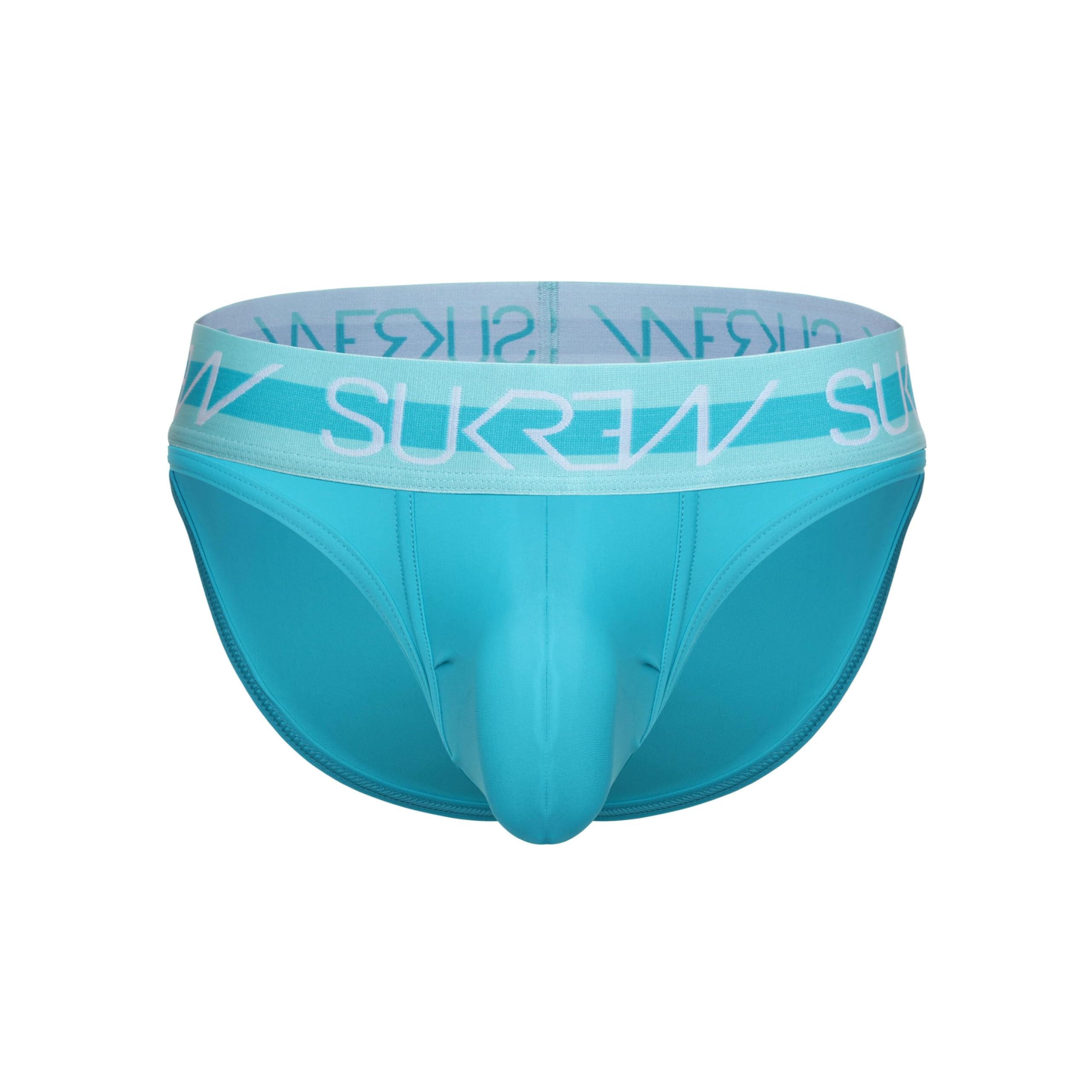 SUKREWMens Briefs Underwear - Classic Brief Scuba Blue