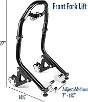 Vista 5 de Soportes de elevación para motocicleta con ruedas Dolly, horquilla delantera y accesorios de elevación de carrete trasero, compatibles con Suzuki