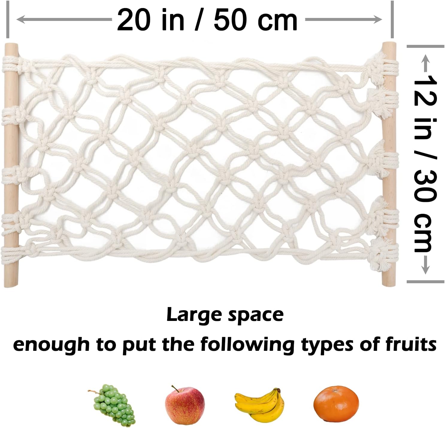 Hanging Fruit Hammock with Hooks, Hanging Fruit Basket Under the Kitchen Cabinet for Storing Banana Fruits, Hand-Woven Lace Hanging Basket for Kitchen Décor, Rectangle 1 71b+c2VMvmL. AC SL1500
