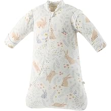 Baby Sleeping Bag 100% Cotton Sleeves Detachable Wearable Blanket Winter,Small
