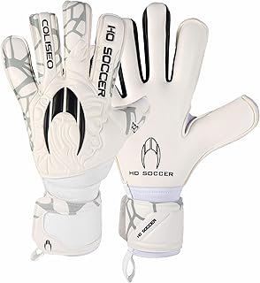 HO Soccer Coliseo Elite RN Guantes de Portero, Unisex Niños, Blanco/Negro