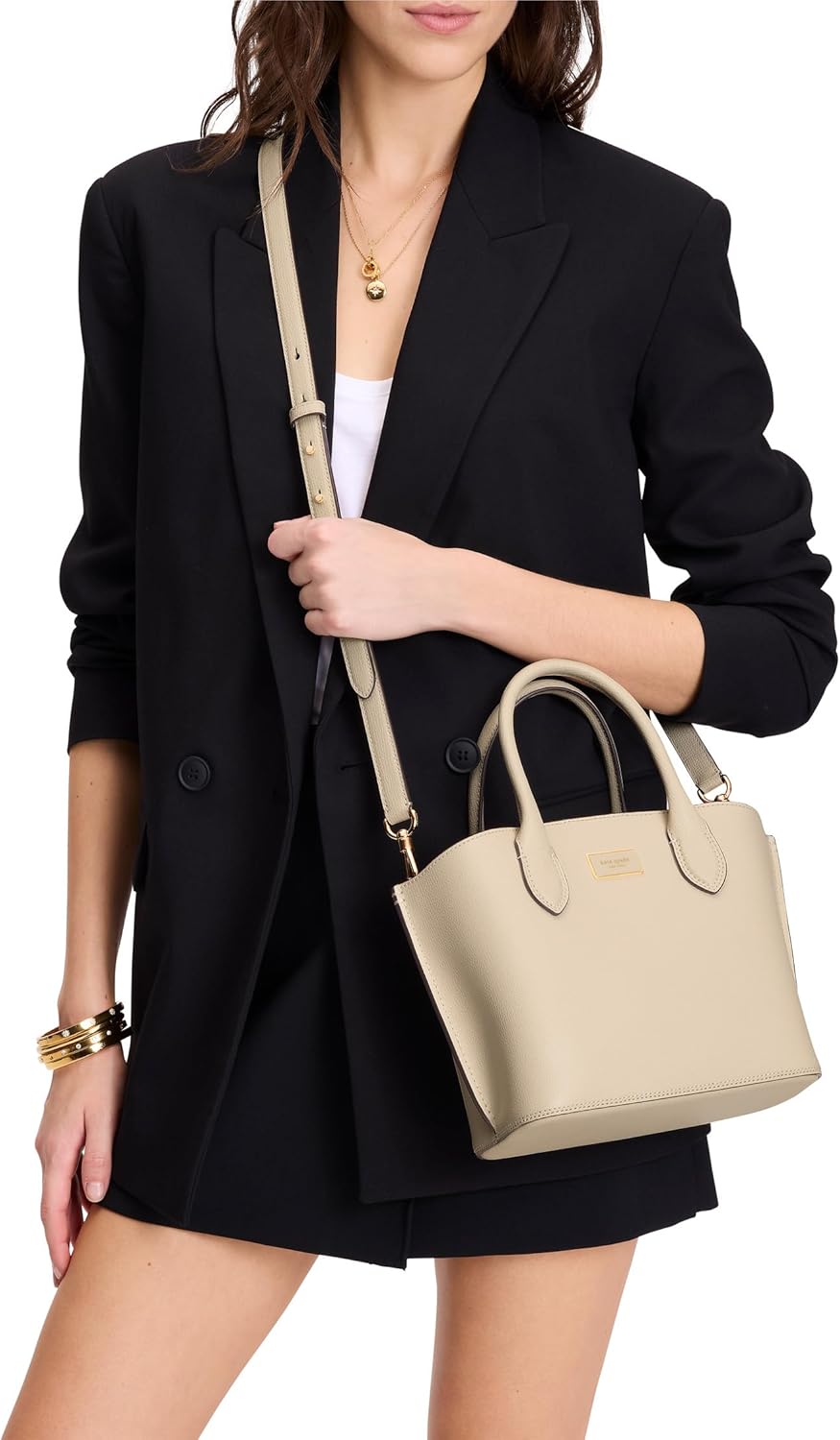 kate spade new york Suite Crossgrain Leather Crossbody Tote Bag - Image 2