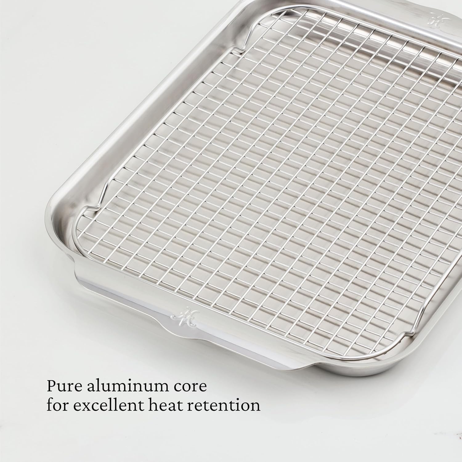 Provisions OvenBond 12" x 15" Stainless Steel Medium Sheet Pan with Rack