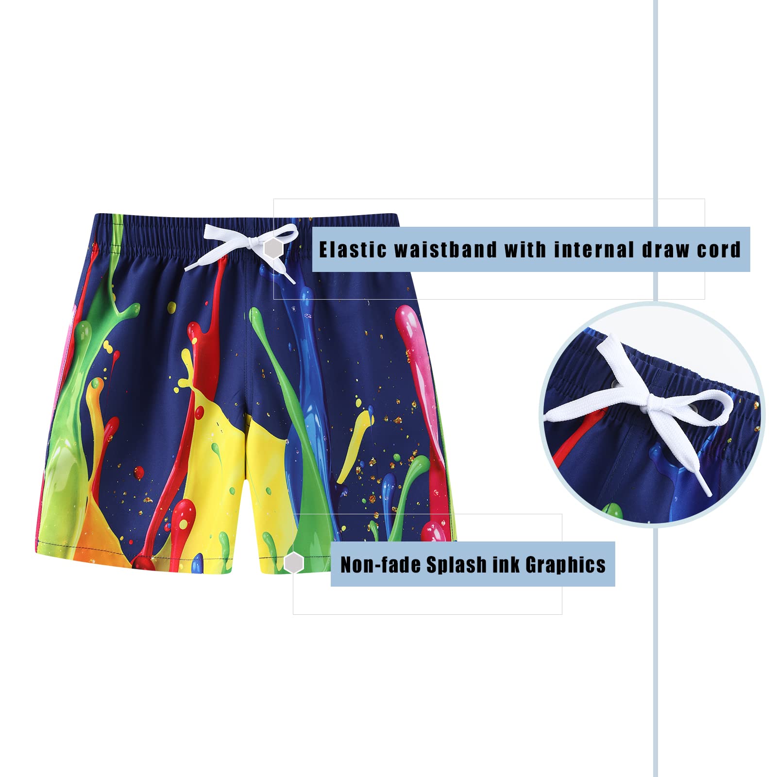 Traje de baño para niños de secado rápido para niños, pantalones cortos de playa, surf, trajes de baño de 3 a 16 años