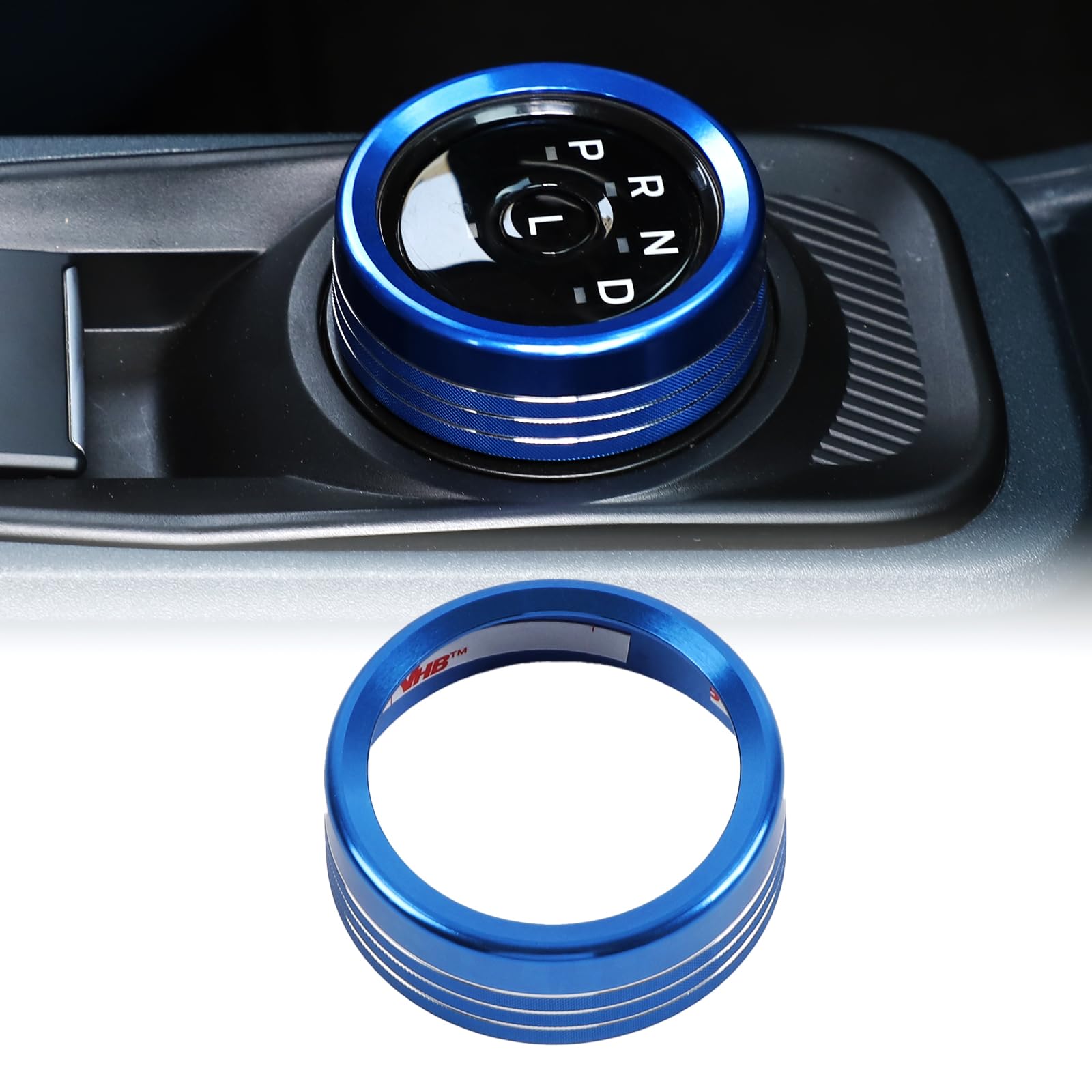 CHEAYAR Gear Shift Switch Button Ring Trim Cover Fit for Ford Maverick 2022, Aluminum Gear Shifting Knob Cover, Gear Shift Knob Cover Interior Gear Shifter Head Decoration Protection (Blue)