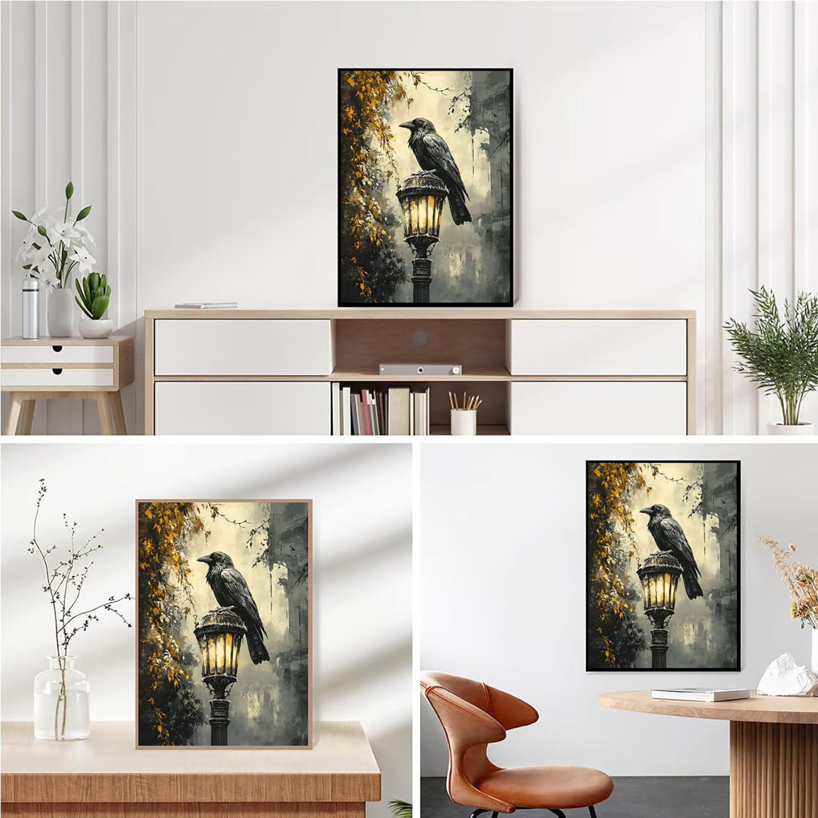 Diamond Painting Kit Completo, Diamond Painting Uccello, 5D Quadrato Pittura Diamante Kit Manualidades Adultos DIY Diamantini Crystal Art Disegni Ricamo Punto Croce Artigianale,60x90cm Lampioni j0-540