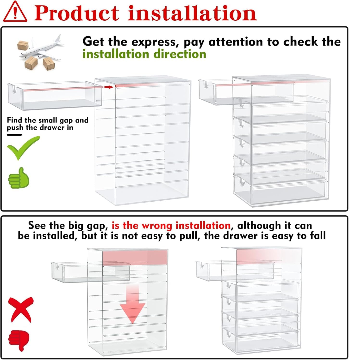Archiviazione dell'organizzatore per trucco con 16 cassetti, forniture per ufficio desktop da 4 pezzi, organizzatori della scrivania, accessori per scrivania chiari per trucco, gioielli, penna ecc.