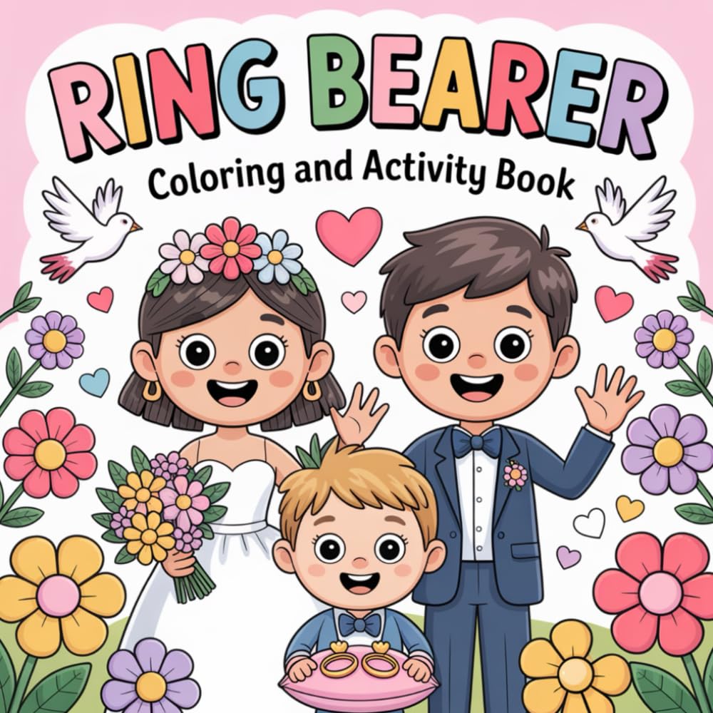 Ring Bearer Coloring and Activity Book: Wedding-Themed Activity Book for Kids