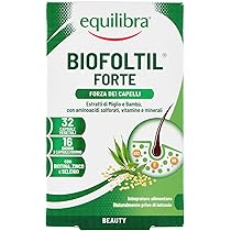 equilibra Integratori Alimentari, Biofoltil Forte, Integratore per il Benessere di Capelli e Unghie, a Base di Zinco, Selenio e Rame, con Ortica, Miglio e Bambù, 32 Capsule
