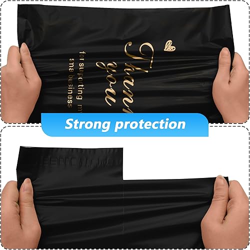 Miniatura 4 de Thank You Sobres de Polietileno de 6x9 Pulgadas 100 Piezas, Bolsas de Envío Impermeables y Resistentes al Desgarro para Ropa, Bolsas de Correo