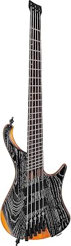 Ibanez EHB Ergonomic Headless Bass 5-string Bass Guitar - Silver Wave Black Low Gloss