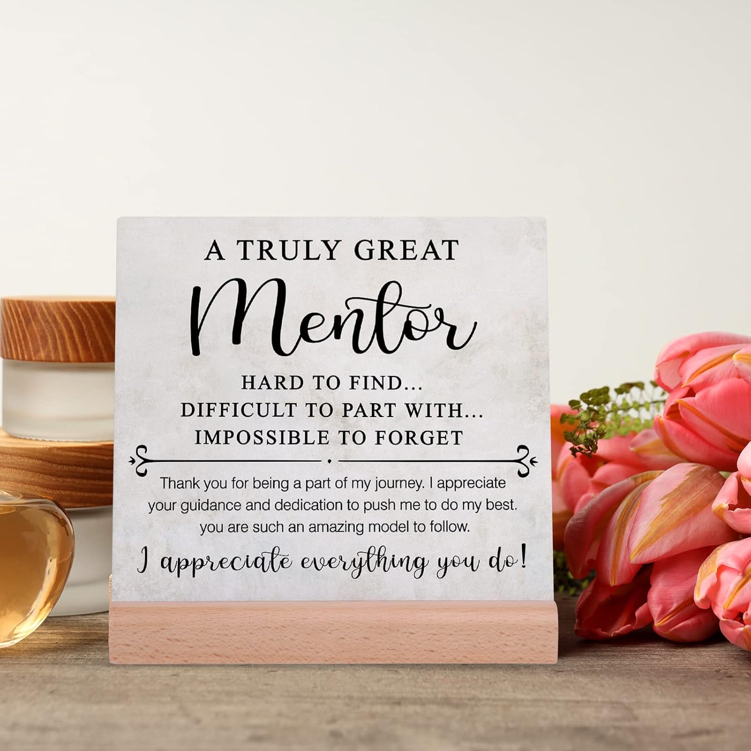Afterprints Mentor Gifts for Women Men, Thank You Sign, Plaque With Stand, Leaving Going Away Retirement Appreciation Boss, Coworker, Teacher, Counselor, Coach, Supervisor - Image 4