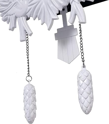 Miniatura 7 de WALPLUS Chiming - Reloj de pared clásico de cuco blanco para colgar pájaros decoración del hogar reloj de Navidad regalos