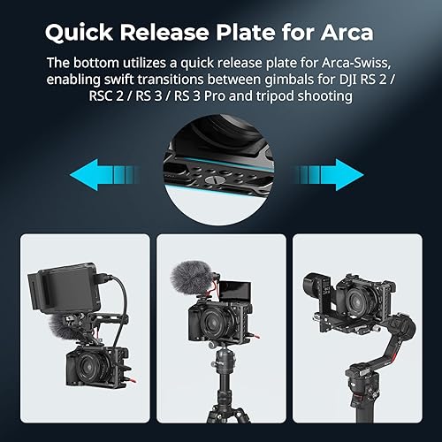 Miniatura 7 de SmallRig Jaula con mango de silicona y zapata fría para Sony a6100, a6300, a6400-3164