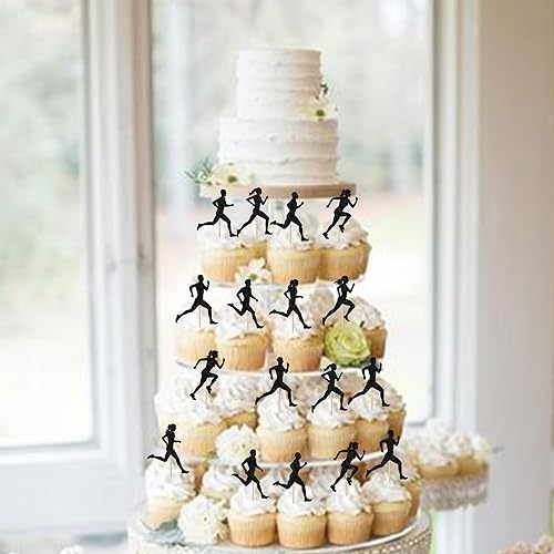 Vista 48 de Rsstarxi Paquete de 24 adornos para magdalenas, micrófono con purpurina, símbolos musicales, selecciones de cupcakes, música rock, concierto, tema