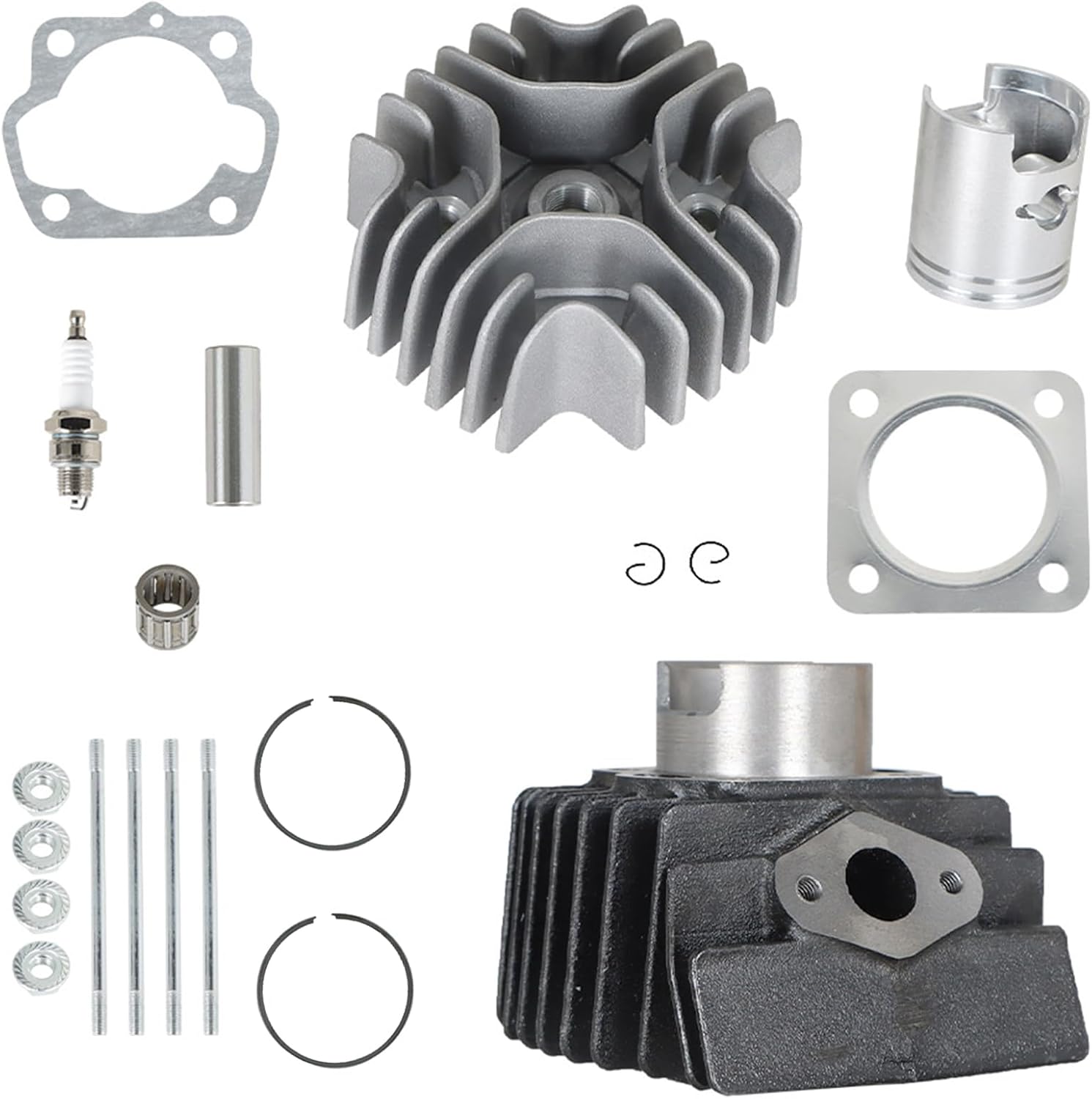 Silscvtt Piston Rings Cylinder Gasket Top Kit Replacement for Suzuki Quadmaster 2002-2005 Lt-A 50 LT 50