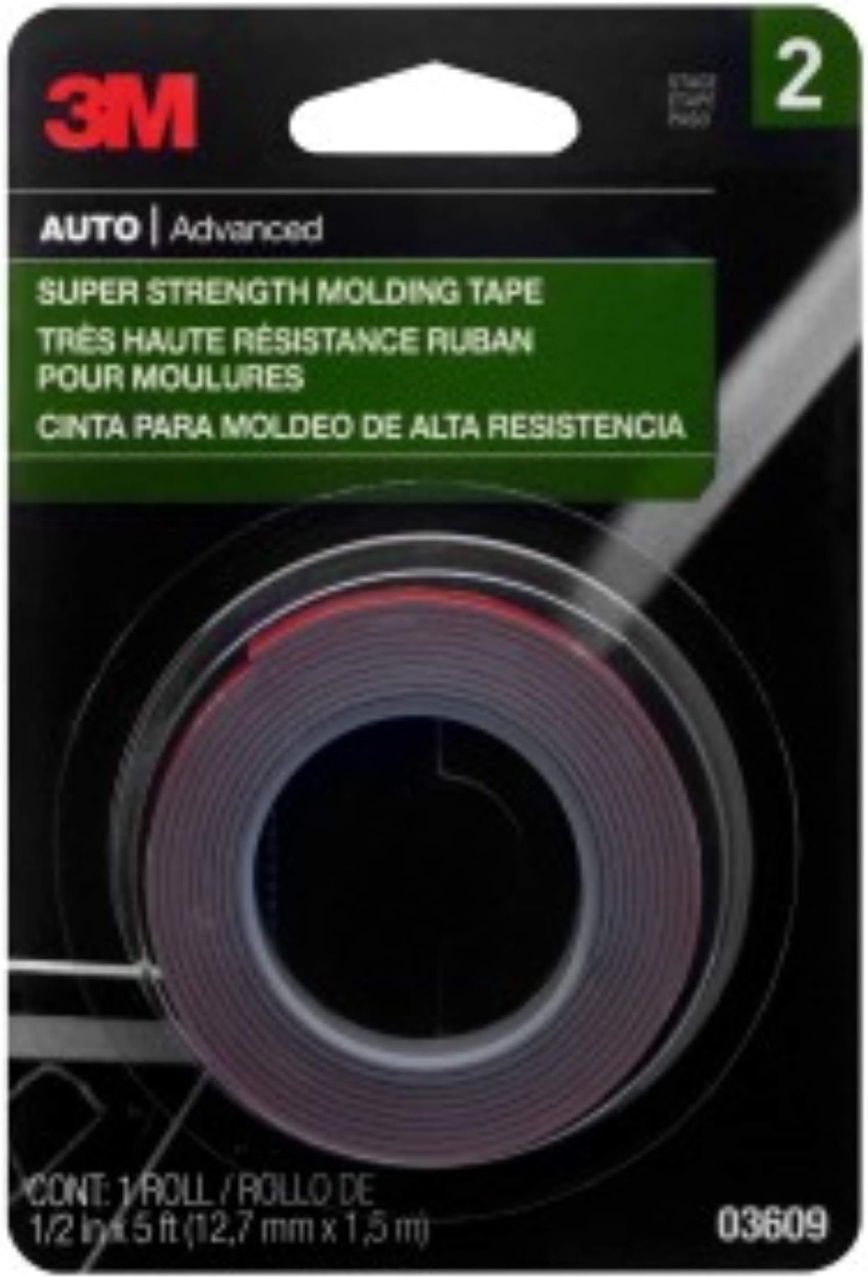 Super Strength Molding Tape, 03609, 1/2 in x 5 ft