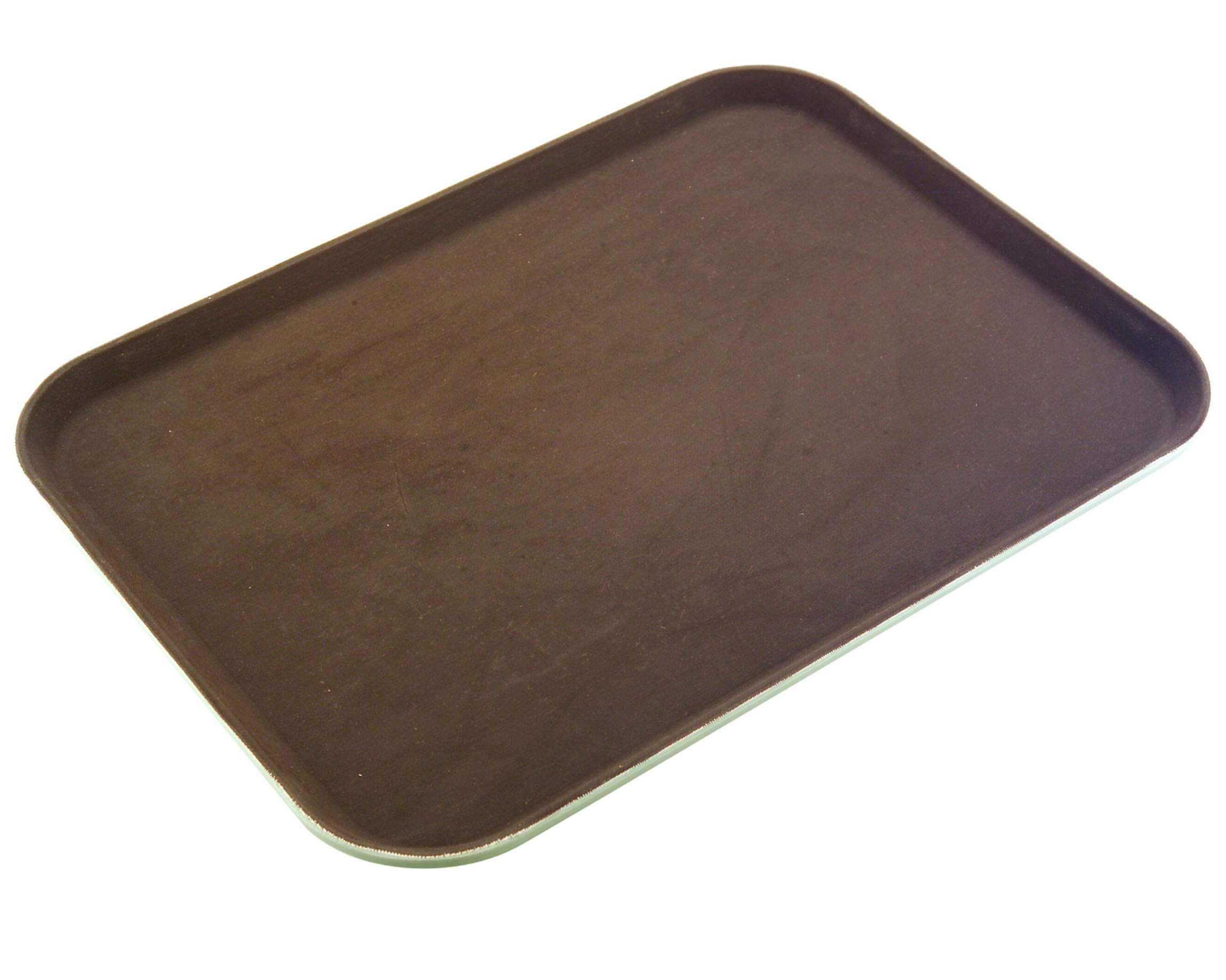 SunnexRectangular Non-Slip Tray With Rubber Surface And Pp Bottom - Brown 37.5X50Cm
