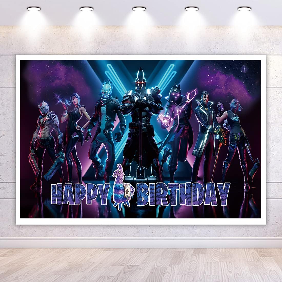 CANPA Fort-nite Backdrop(5x3ft), Fort-nite Background, Game Birthday Party Supplies Game Fans Boys