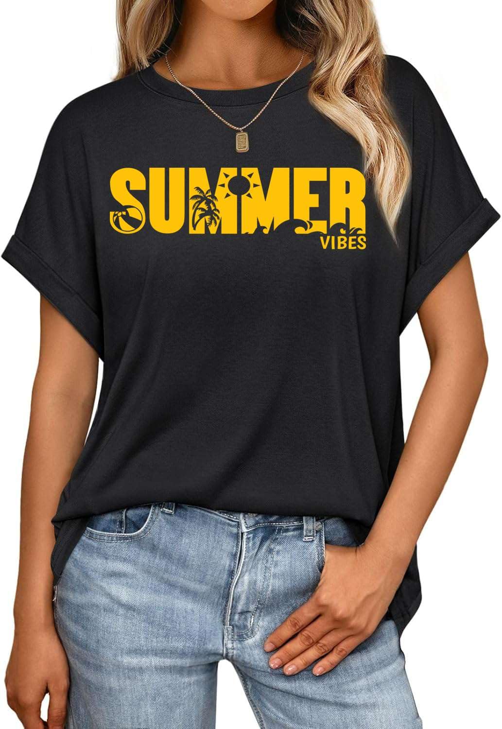Pawate Damen Tshirt Kurzarm Oversize Bedruck Oberteile Sommer Shirts Casual Locker Tops Tunika