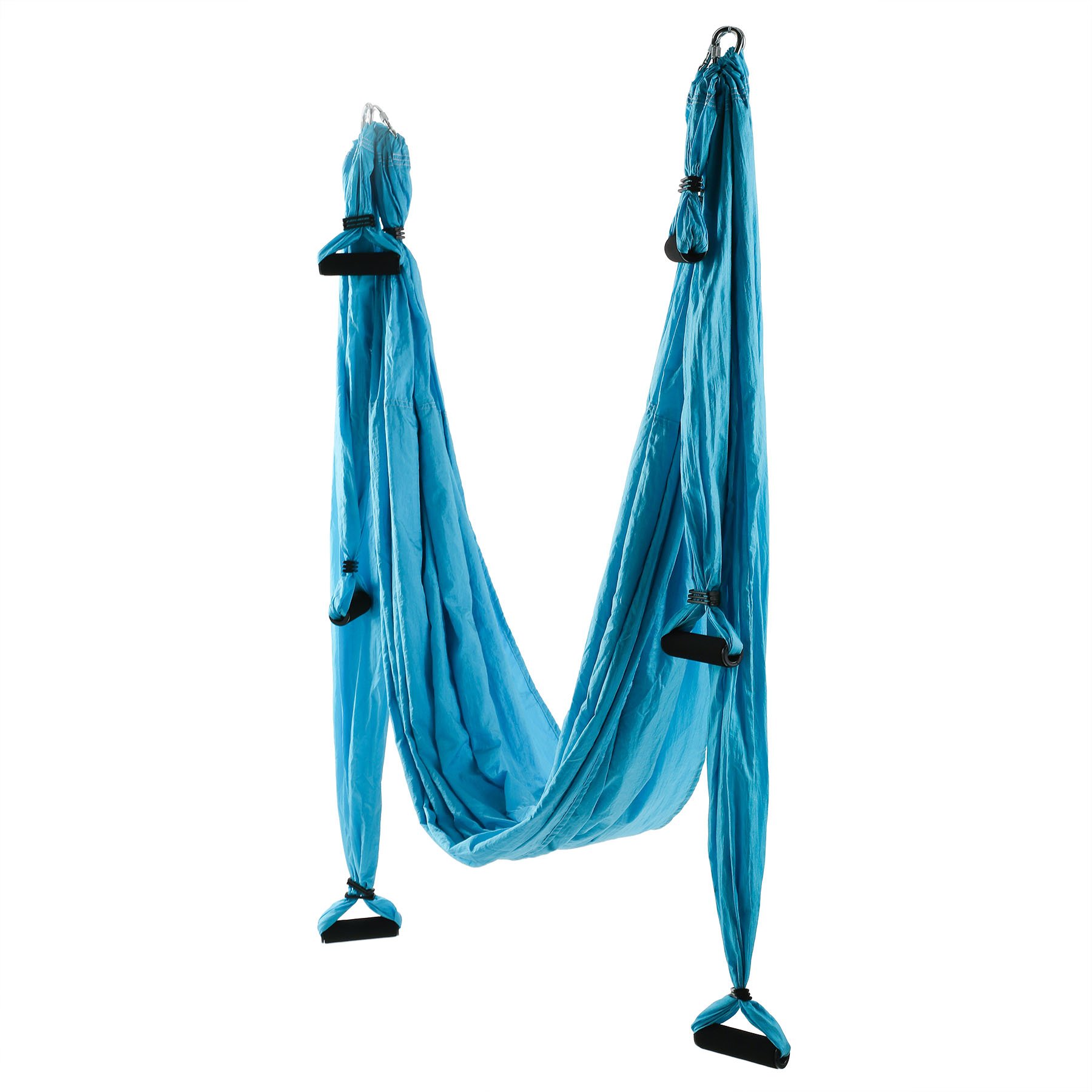 Aerial Yoga Swing Hängematte - Fliegen Silk Hammock Schaukel für Fitness, Anti-Schwerkraft - 180kg/400 lbs Belastung (Blau)