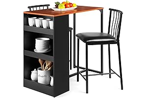 2-Person Dining Table Set for Home Apartment Nook Best Choice Products