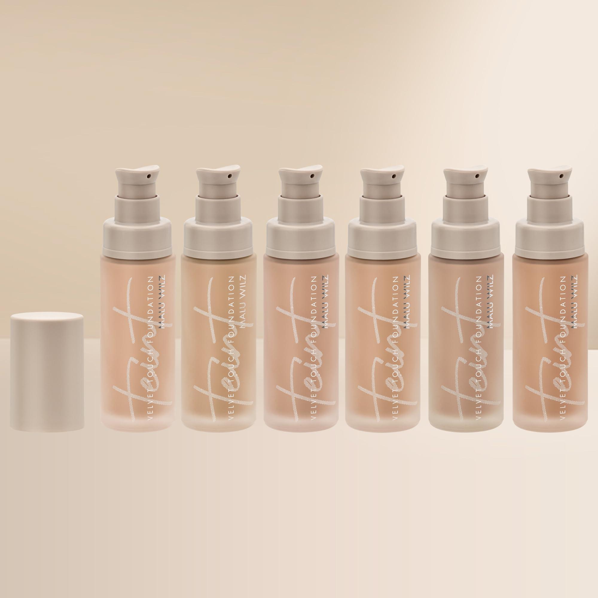 Malu Wilz Velvet Touch Foundation Sand Rose Cake 30ml I Skincare Creme Make up für makellosen Teint I Kaschiert Unebenheiten, Augenringe, Fältchen