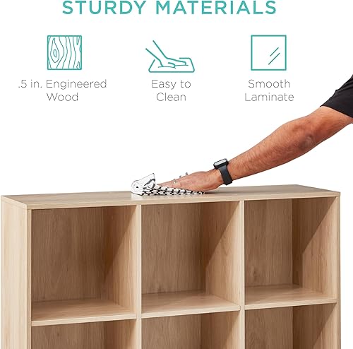 Miniatura 116 de Best Choice Products - Organizador de almacenamiento de 6 cubos, apertura de 13.5 pulgadas, estantería, estante de exhibición, personalizable con 3