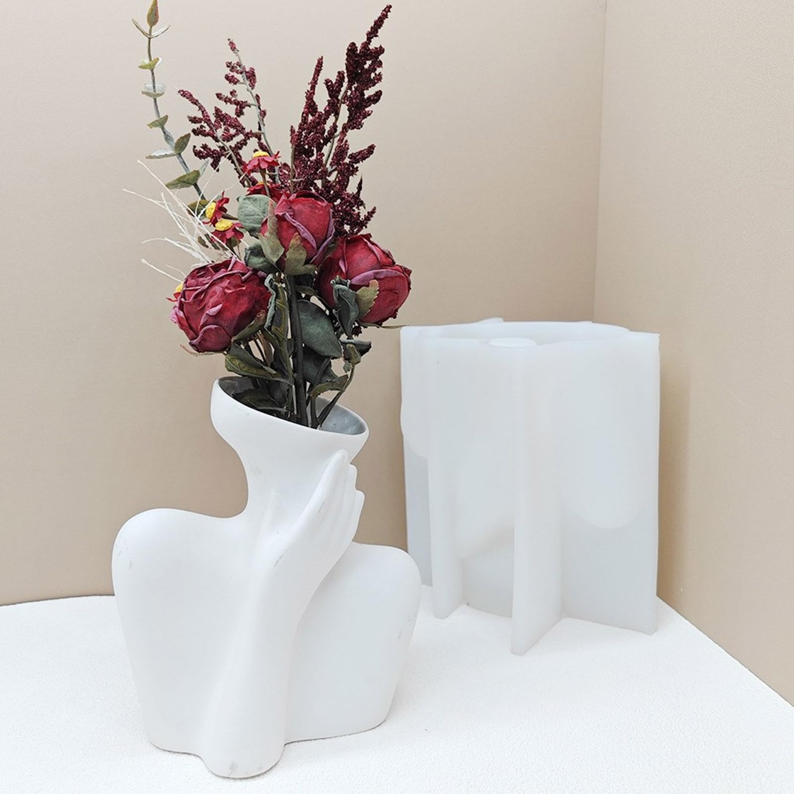 Creativo silicone umano per vasi di fiori stampo vaso cemento cemento resina epossidica colata strumento fai da te artigianato giardino