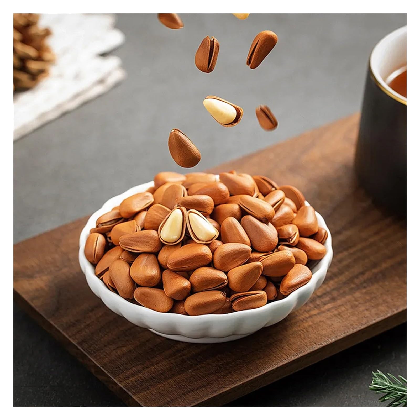 Bolsa 100g De Piñones Abiertos, Granos Grandes, Sabor Original, Nueces Tostadas, Merienda Diaria(1bag)