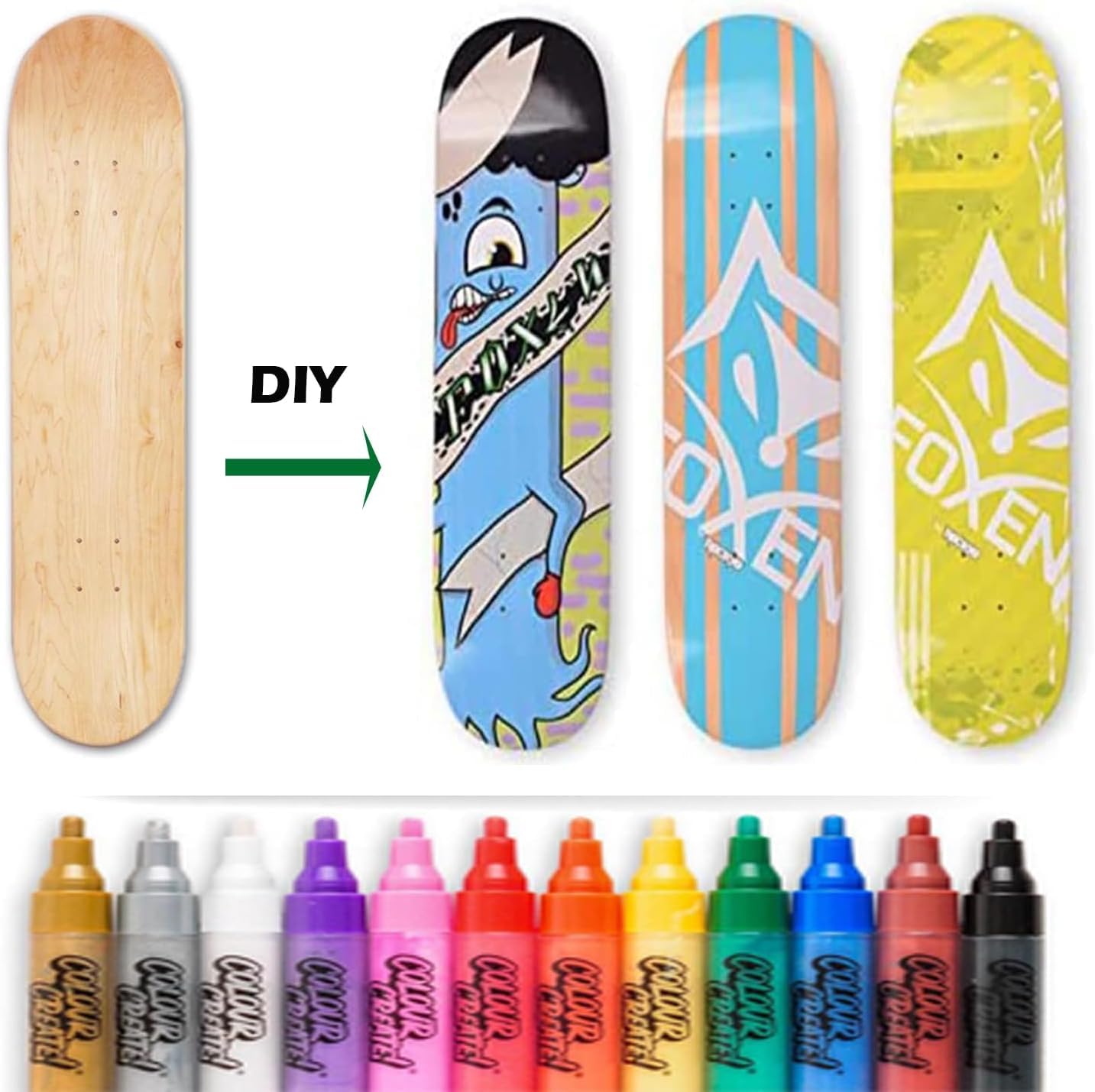 2 Blank Skateboard-Decks, 7-lagiges Ahorn-Skateboard-Deck Natürliches Skateboard-Deck Für persönliche Kunst, Graffiti, Malerei, usw. Doppelkonkaves Skateboard 79x20cm
