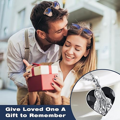 Miniatura 7 de Collar con colgante de San Miguel, San Cristóbal, San Patricio, San Juda, San Benito, San José, plata de ley 925, medalla de amuleto de protección