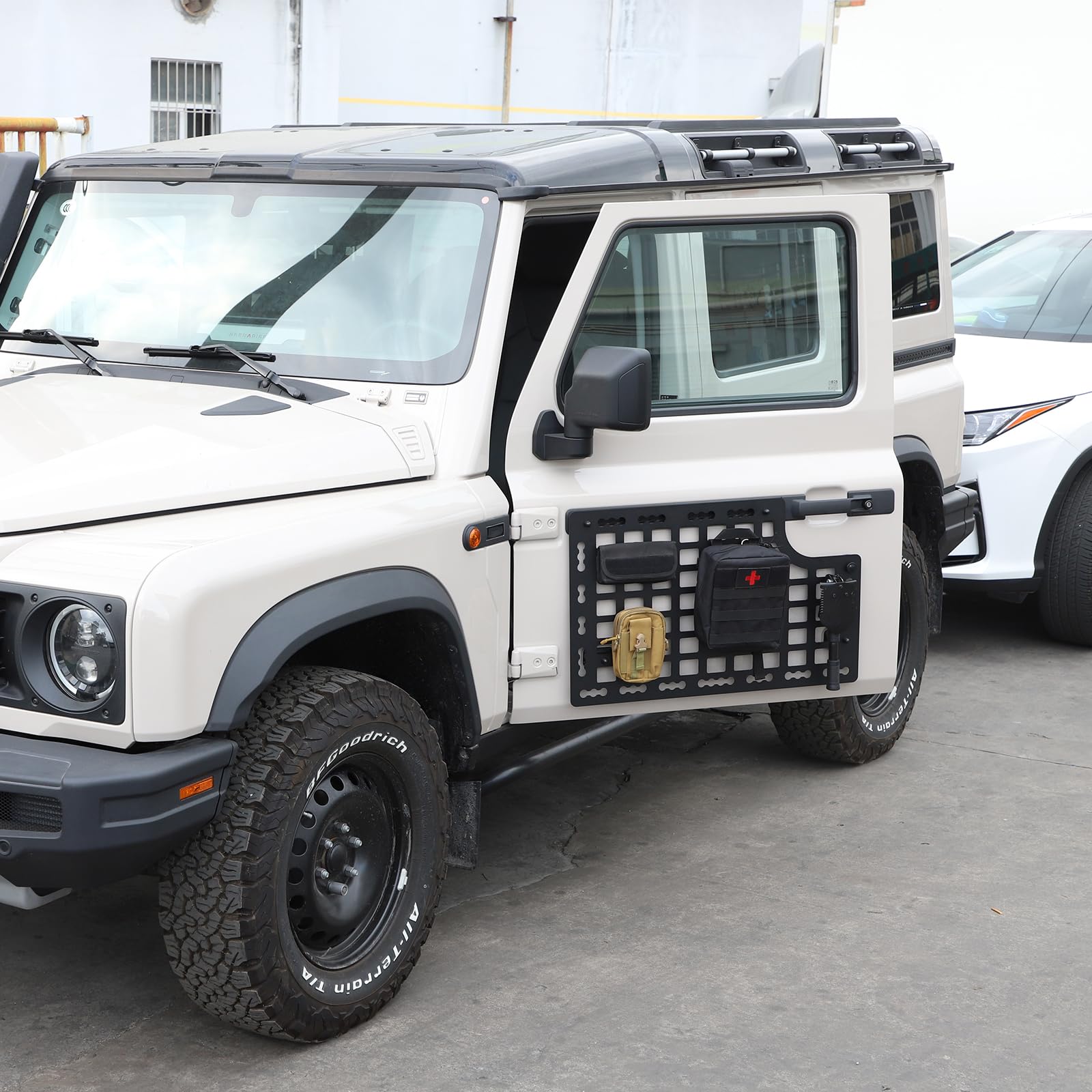 Car Door Cargo Storage Rack Shelf Compatible with INEOS Grenadier 2020-2024 Front Rear Car Door Multifunctional Organizer Mount — view 2