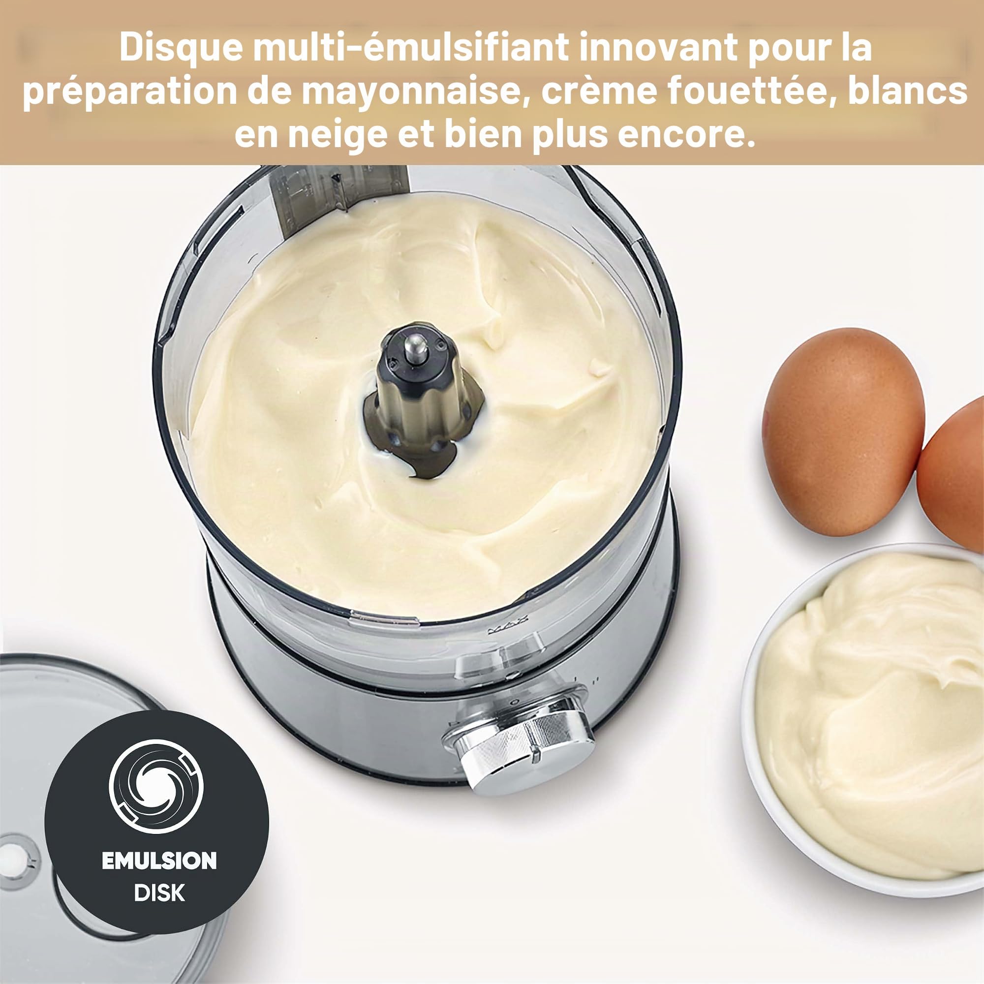 SEVERIN Hachoir multifonction, Avec disque émulsifiant, 400 W, KM 3865, Argent/Noir, 34.50