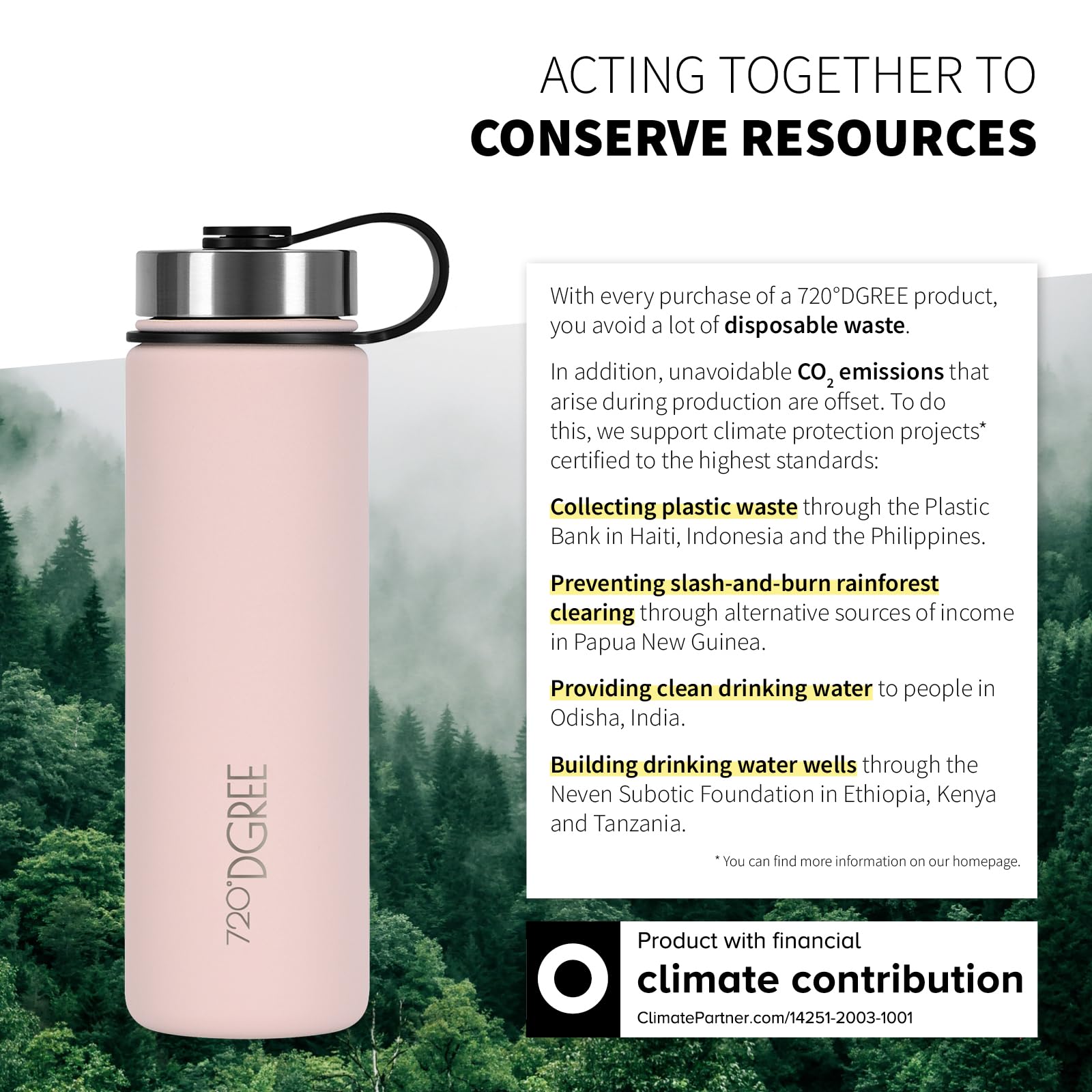 Borraccia Termica NoLimit 750 Ml - Acciaio Inox Senza BPA Con 2 Coperchi - Foto 12