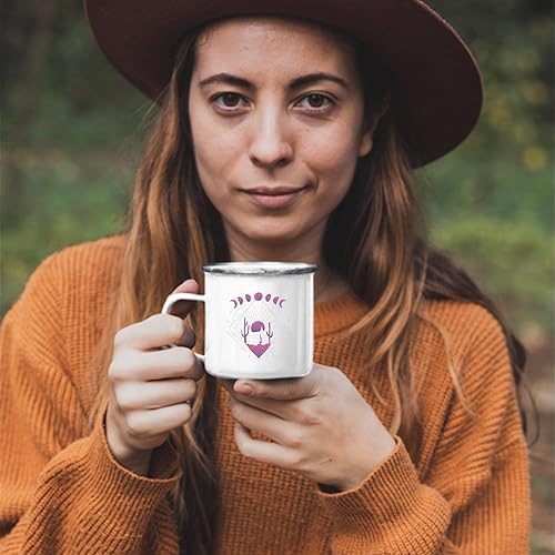 Miniatura 3 de Moon Phases Design Gift for Teens and Nature Lovers Perfect Gift Idea 12oz Enamel Silver Mug