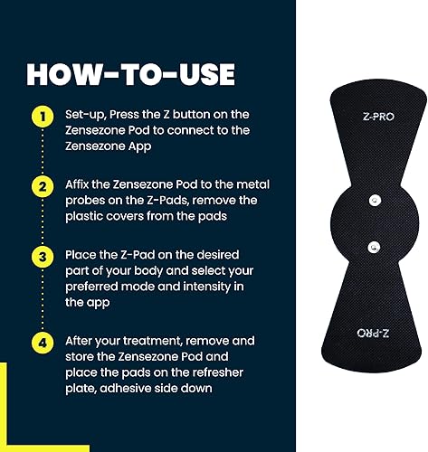 Miniatura 5 de Z-PRO TENS & EMS Masajeador de espalda para alivio del dolor de cuello y hombros, máquina estimuladora muscular inalámbrica Bluetooth EMS