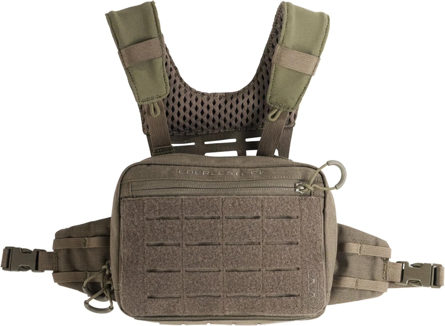 Eberlestock Fury Chest Pack – Low-Profile Tactical MOLLE Chest Rig, 500D Ripstop Nylon, Air-Mesh Harness – Hunting, Range, Military & Outdoor Gear – Gray