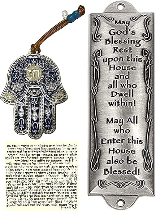 Rox House Blessing, Pewter Mezuzah Plaque, Bless this House