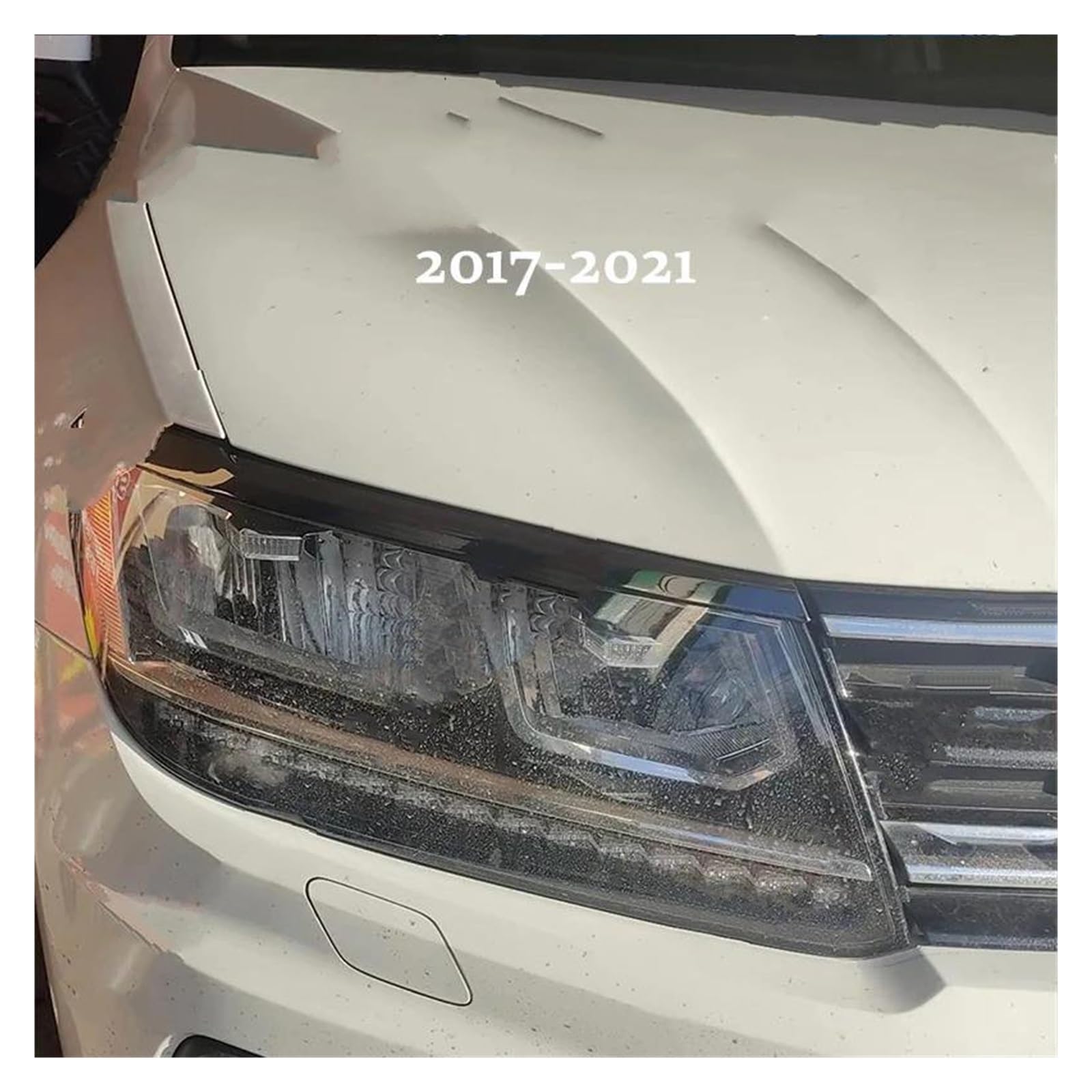 Spoiler Anteriore Per Vw Per Tiguan MK2 Versione Europea 2017-2021 Lampada Palpebre Copertura Styling Trim 2 Pezzi ABS Gloss Nero Faro Sopracciglia Paraurti Anteriore Lip Splitter