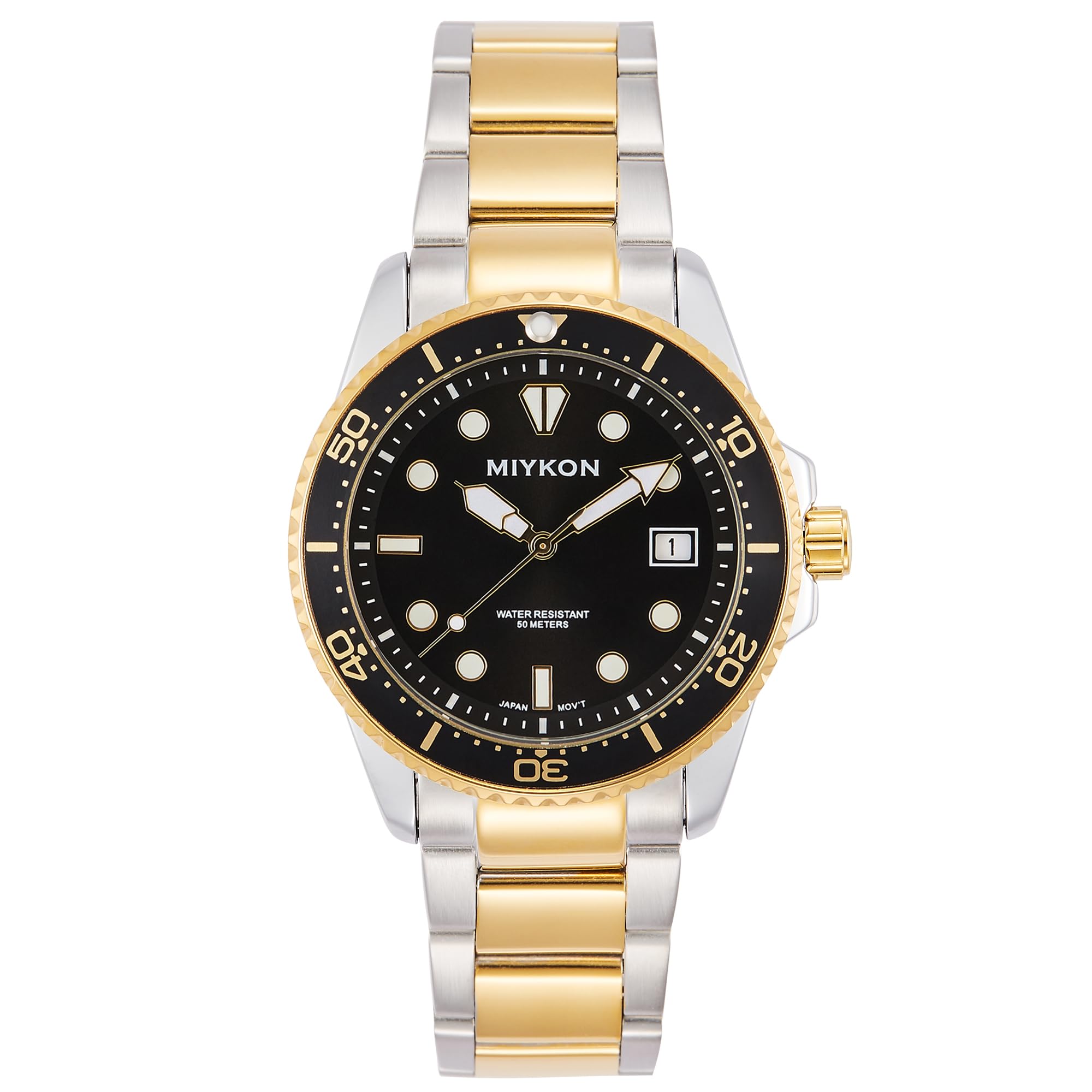 Miykon Reloj deportivo de buceo para hombre, fecha rápida, luminoso, bisel
