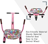 Vista 4 de Eco-Friendly Hoverboard Seat Attachment - Cool Seat, Swivel Wheel, Adjustable Length - Compatible with 6.5", 8", 8.5", 10" Hoverboards - Safe &