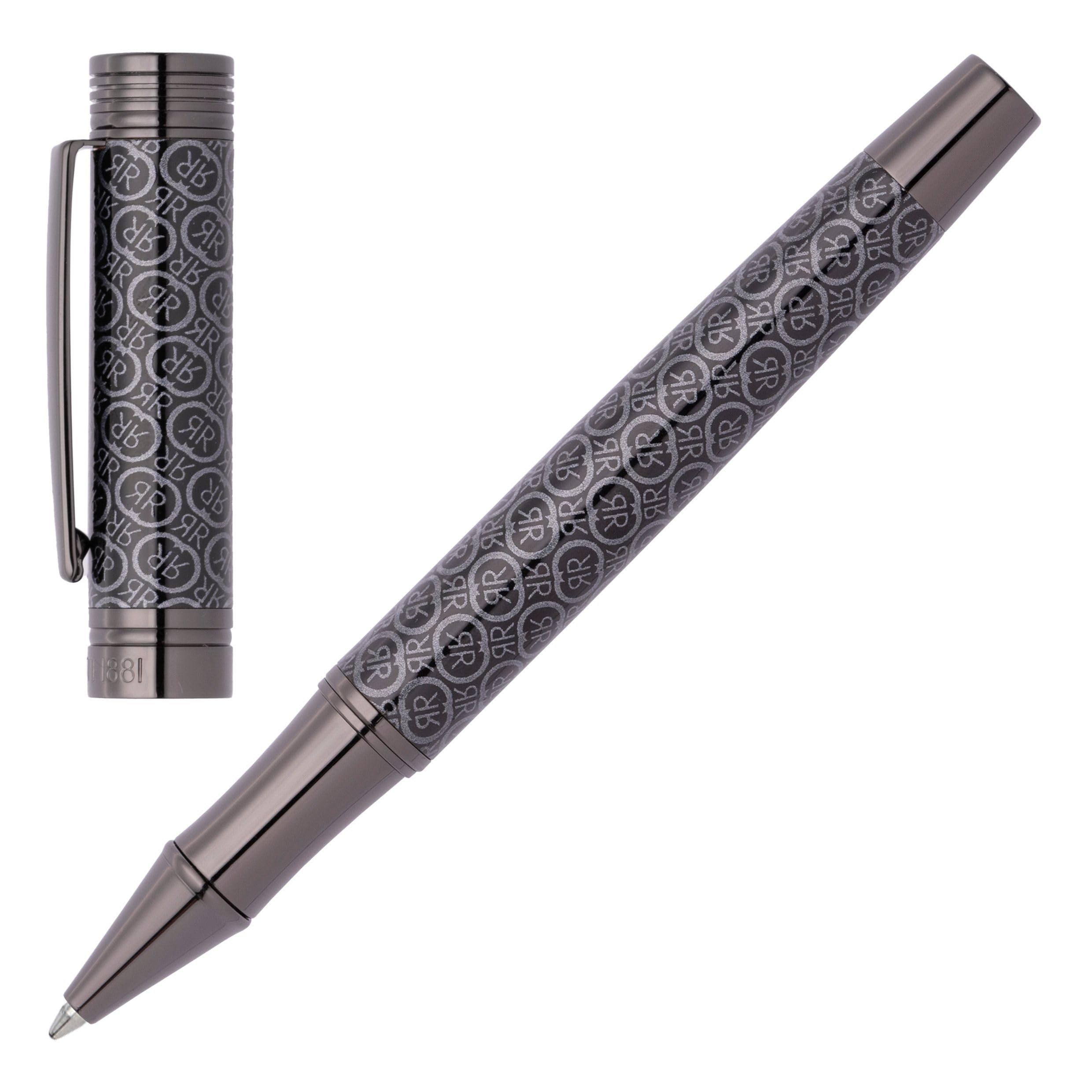 Cerruti 1881 Logomania Stylo roller Encre noire Coffret cadeau Gris