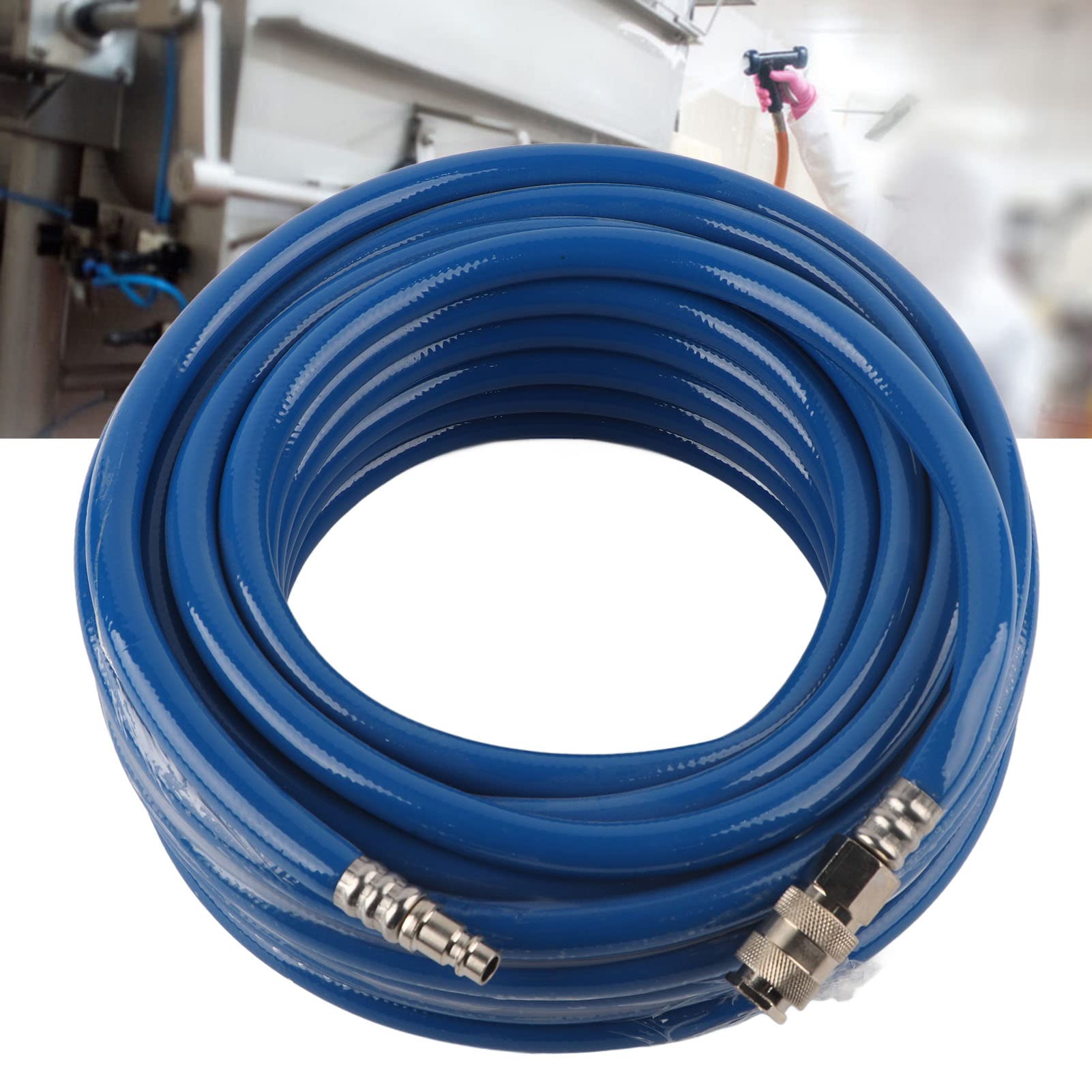 Manguera de Línea de Aire del Compresor Manguera PVC Flexible Fuerte con Conector Rápido Anti-retorcido para Aplicaciones Alta Presión