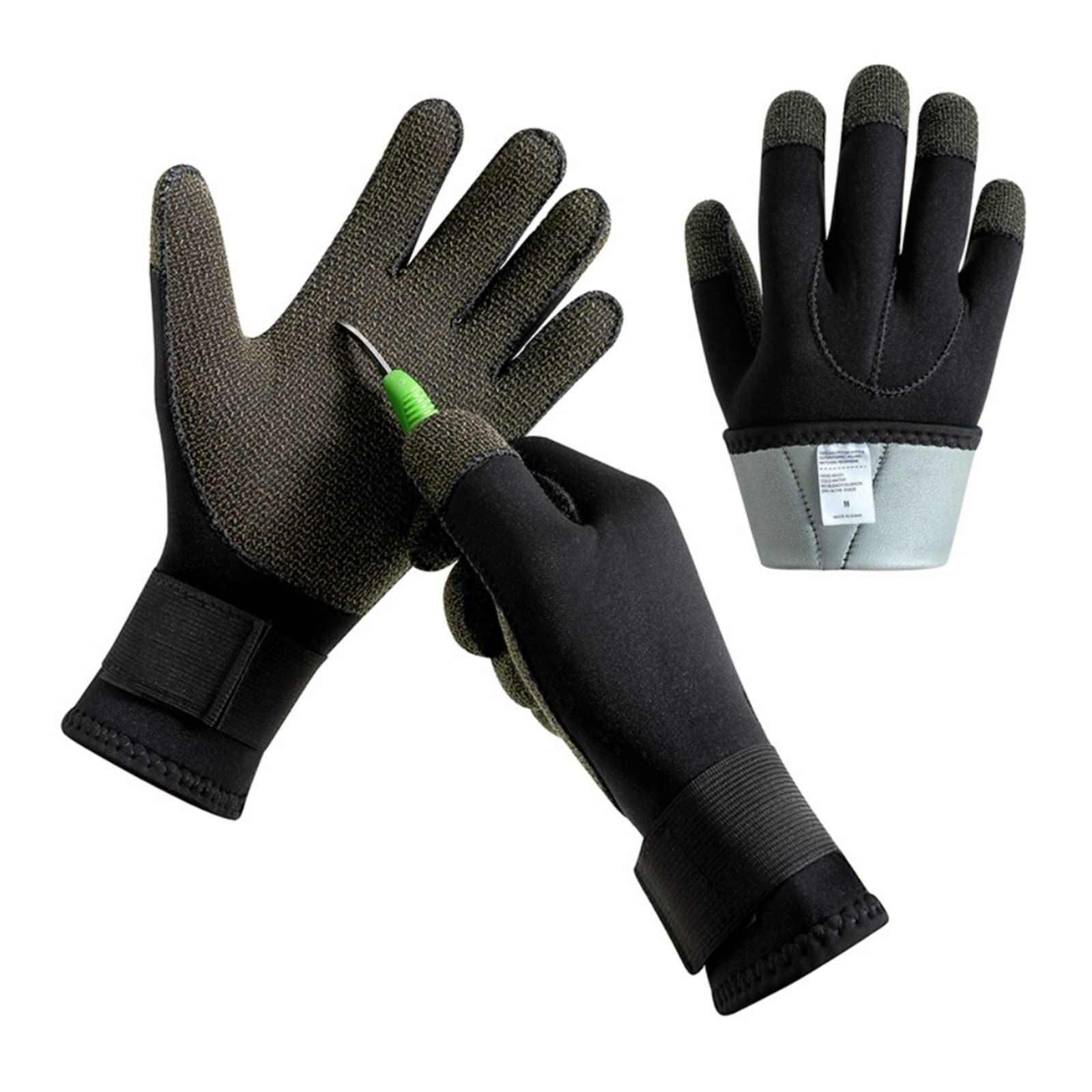 Snorkeling Set, Gants De Natation en Néoprène 3MM Équipement De Plongée en Apnée Garder Chaud Anti-Rayures Chasse sous-Marine Plongée Kayak Surf Gants De Chasse