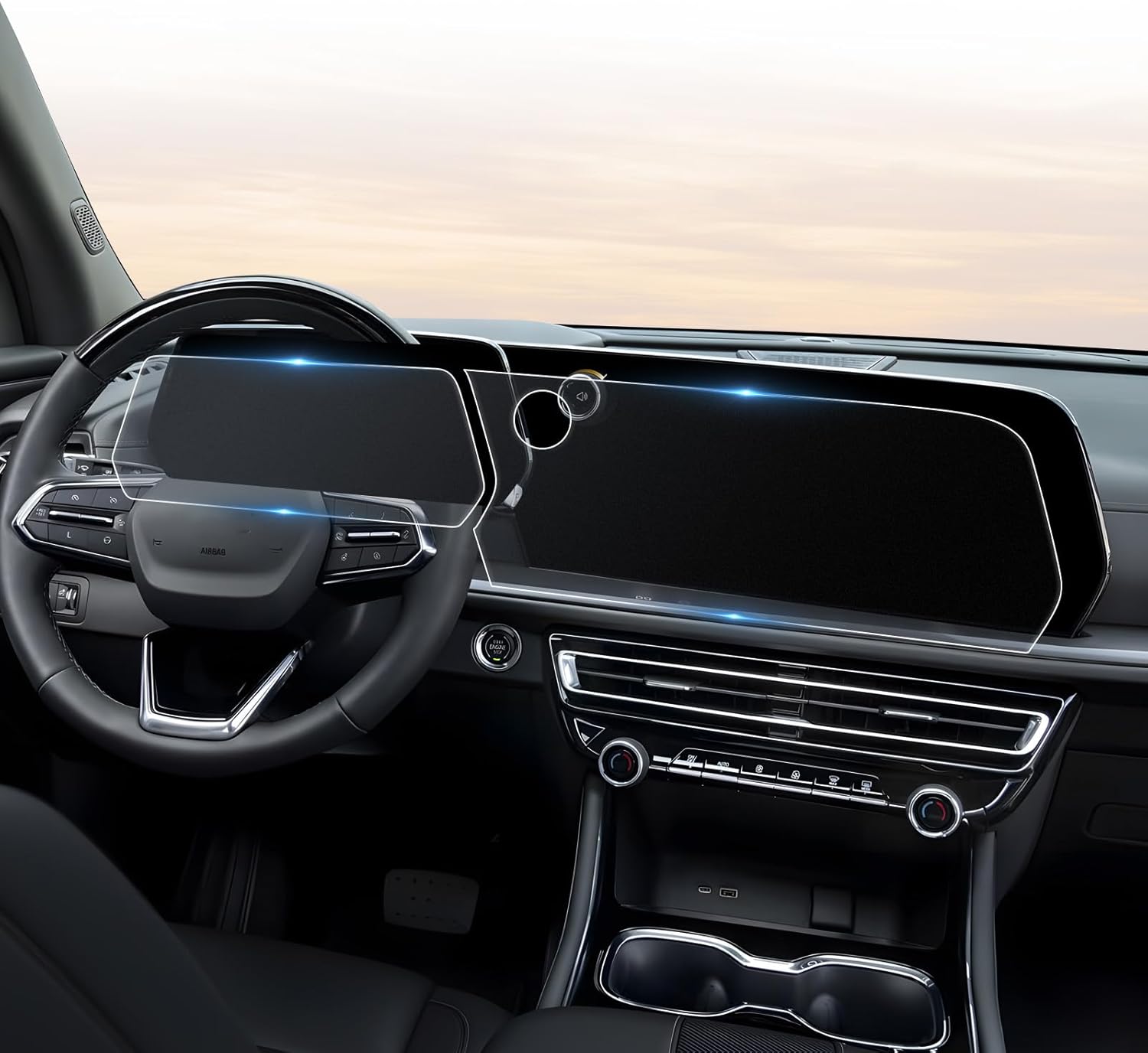 For 2024 2025 2026 Chevrolet Traverse Screen Protector - (2PCS) Matte Anti Glare Tempered Glass - Chevy Traverse (LT, Z71, High Country, RS) 17.7 Inch Touchscreen & 11 Inch Instrument Accessories Traverse 2PCS Matte (17.7 Inch+11 Inch)