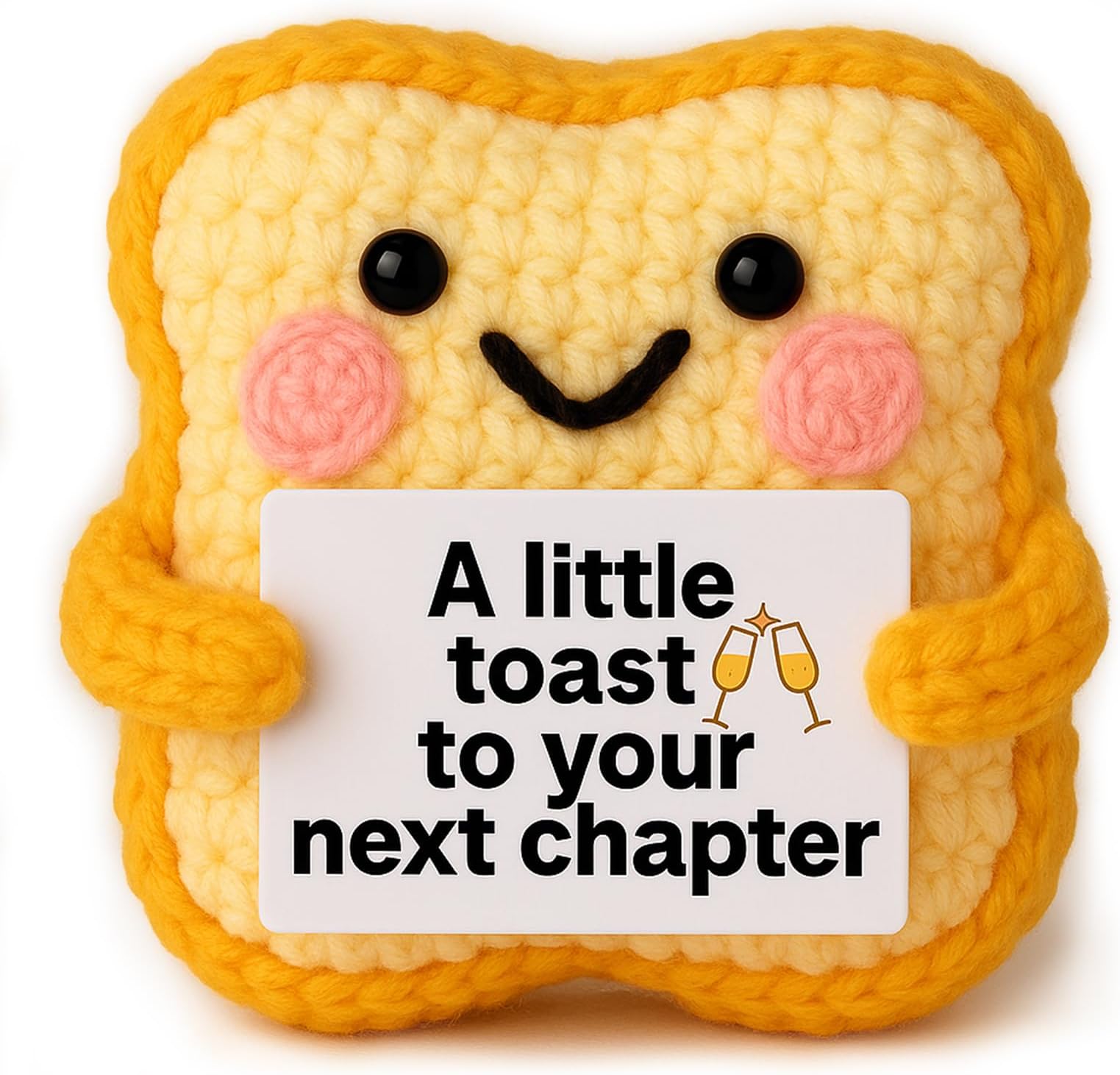 Farewell Going Away Gifts for Coworkers Women Men, Emotional Support Bread, Handmade Crochet Gift for Retirement, Graduation, New Job Beginnings, Breakup Divorce Leaving