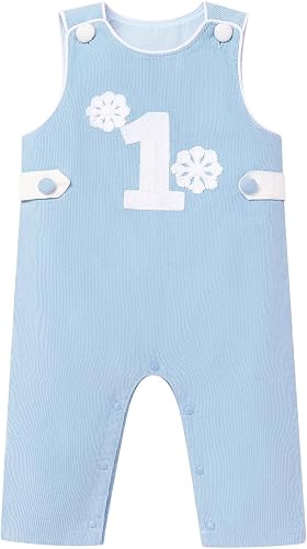 IMEKIS Winter Onederland 1st Birthday Boy Outfit: One Year Old Cake Smash Photos