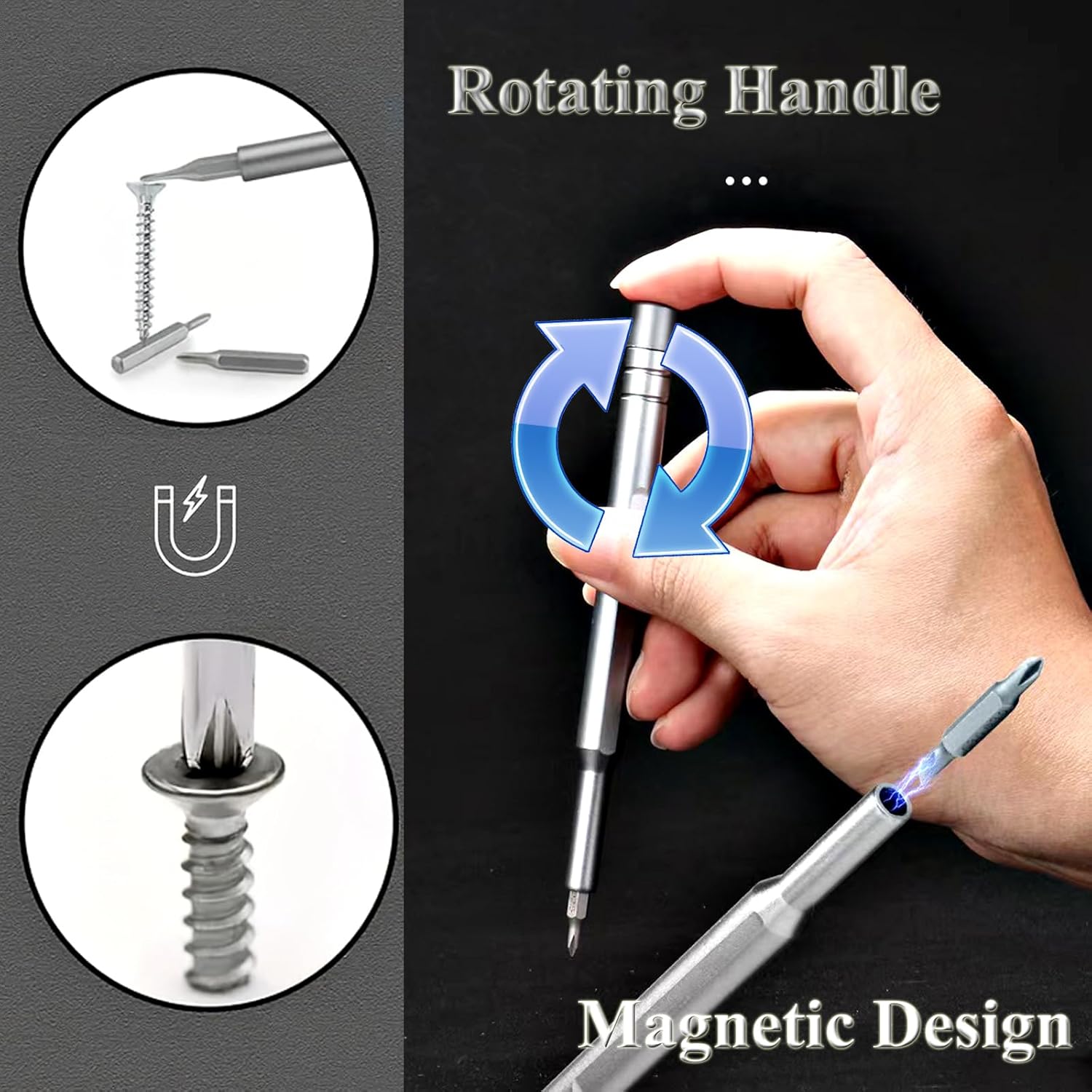 Torx Phillips Flat Head Tripoint Pentalobe Screwdriver Set With Case, 24 In 1 Eyeglass Watch Pc Screwdriver, Precision Magnetic Mini Screwdrivers Bit Set For Fixing Laptop,Furniture, Car, Bike Etc